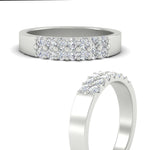 Load image into Gallery viewer, half-carat-two-row-round-diamond-wedding-band-in-white-gold-FD11382BANGLE3-0.50CT-NL-WG