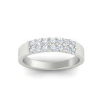 Load image into Gallery viewer, half-carat-two-row-round-diamond-wedding-band-in-white-gold-FD11382BANGLE5-0.50CT-NL-WG
