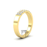 Load image into Gallery viewer, half-carat-two-row-round-diamond-wedding-band-in-yellow-gold-FD11382BANGLE2-0.50CT-NL-YG-HW