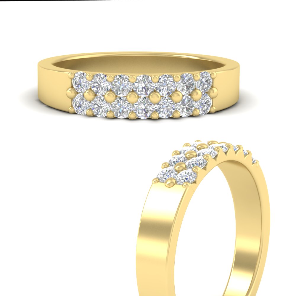 half-carat-two-row-round-diamond-wedding-band-in-yellow-gold-FD11382BANGLE3-0.50CT-NL-YG