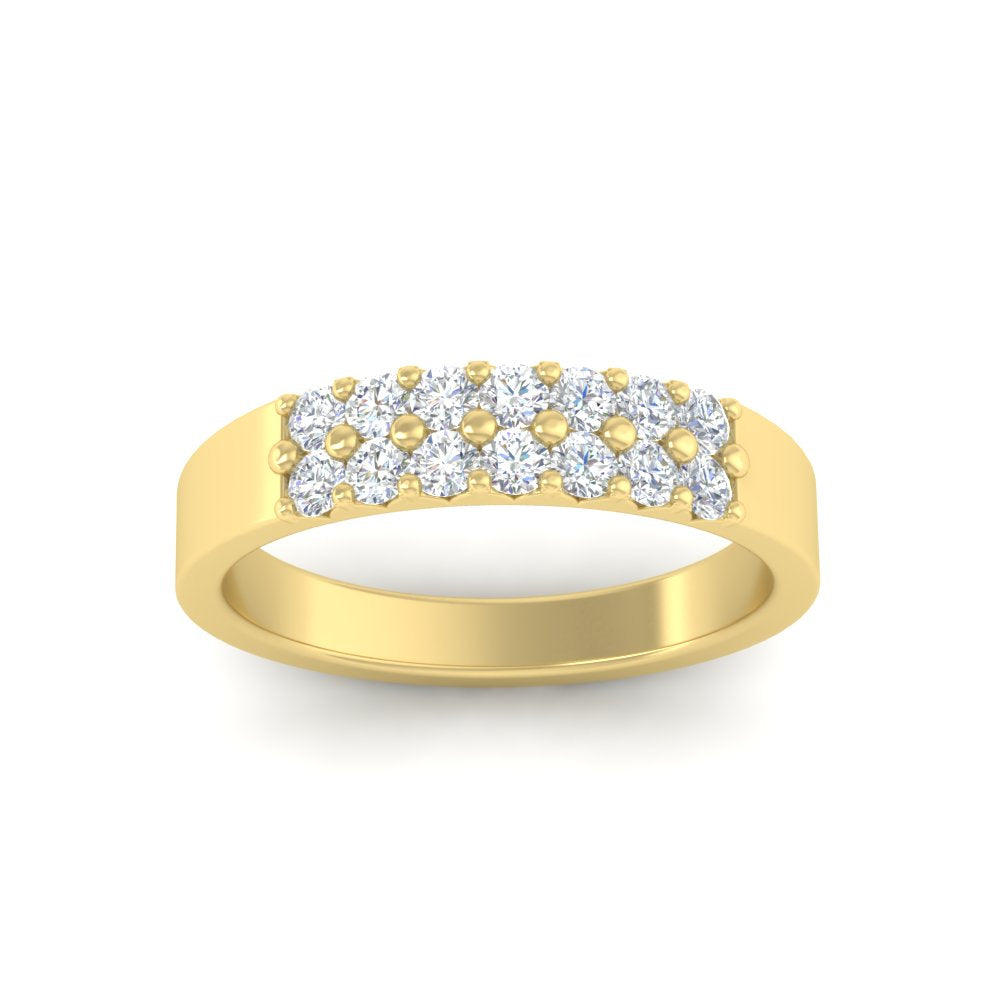 half-carat-two-row-round-diamond-wedding-band-in-yellow-gold-FD11382BANGLE5-0.50CT-NL-YG