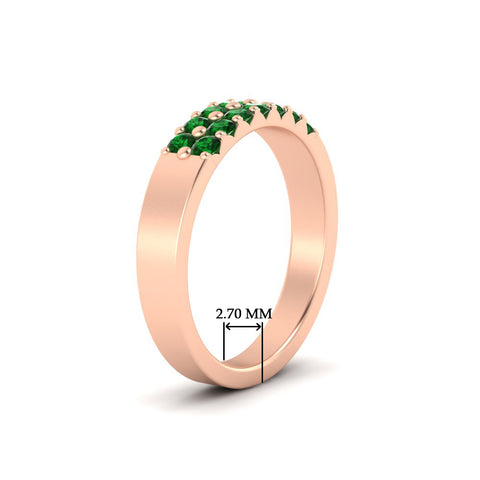 half-carat-two-row-round-emerald-wedding-band-in-rose-gold-FD11382BGEMGRANGLE2-0.50CT-NL-RG-HW