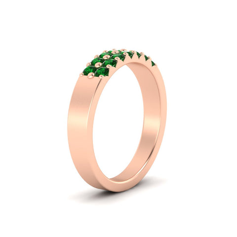 half-carat-two-row-round-emerald-wedding-band-in-rose-gold-FD11382BGEMGRANGLE2-0.50CT-NL-RG