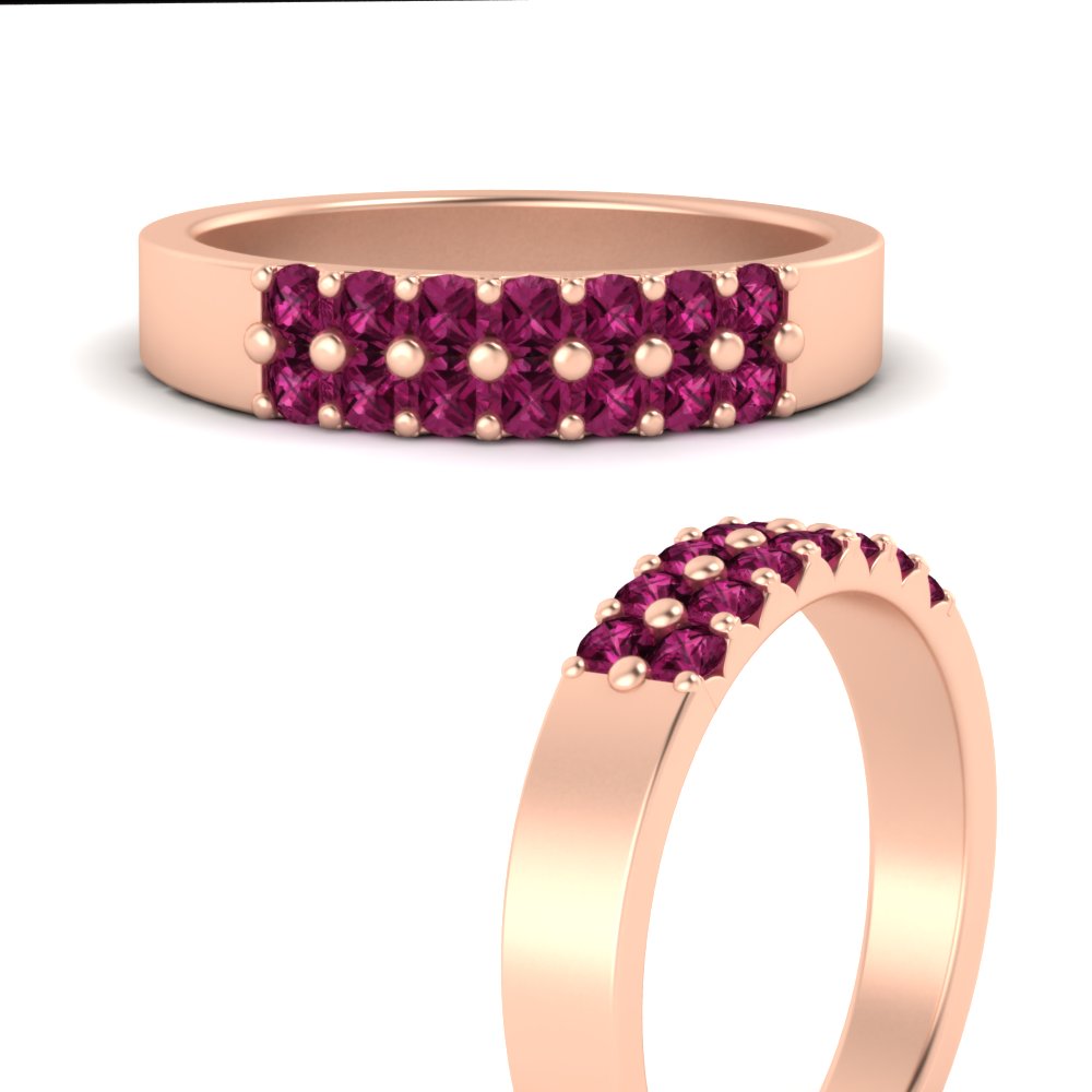 half-carat-two-row-round-pink-sapphire-wedding-band-in-rose-gold-FD11382BGSADRPIANGLE3-0.50CT-NL-RG