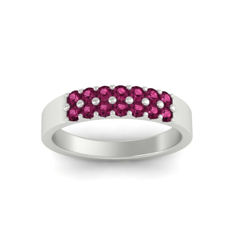 half-carat-two-row-round-pink-sapphire-wedding-band-in-white-gold-FD11382BGSADRPIANGLE5-0.50CT-NL-WG
