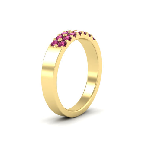 half-carat-two-row-round-pink-sapphire-wedding-band-in-yellow-gold-FD11382BGSADRPIANGLE2-0.50CT-NL-YG