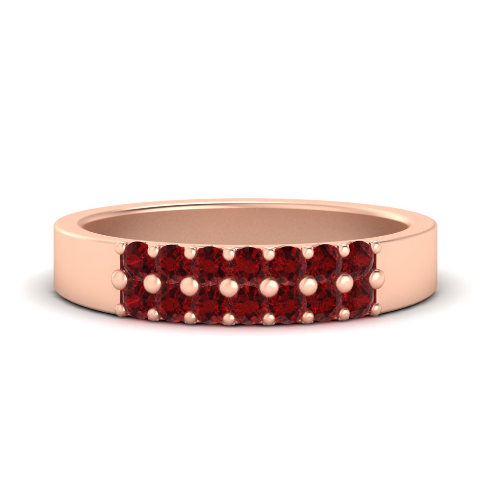 half-carat-two-row-round-ruby-wedding-band-in-rose-gold-FD11382BGRUDR-0.50CT-NL-RG