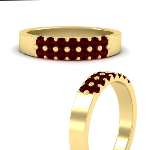 half-carat-two-row-round-ruby-wedding-band-in-yellow-gold-FD11382BGRUDRANGLE3-0.50CT-NL-YG