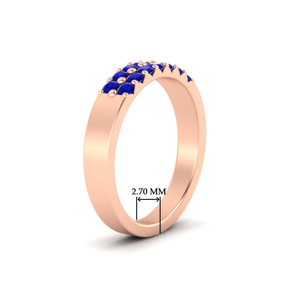 half-carat-two-row-round-sapphire-wedding-band-in-rose-gold-FD11382BGSABLANGLE2-0.50CT-NL-RG-HW