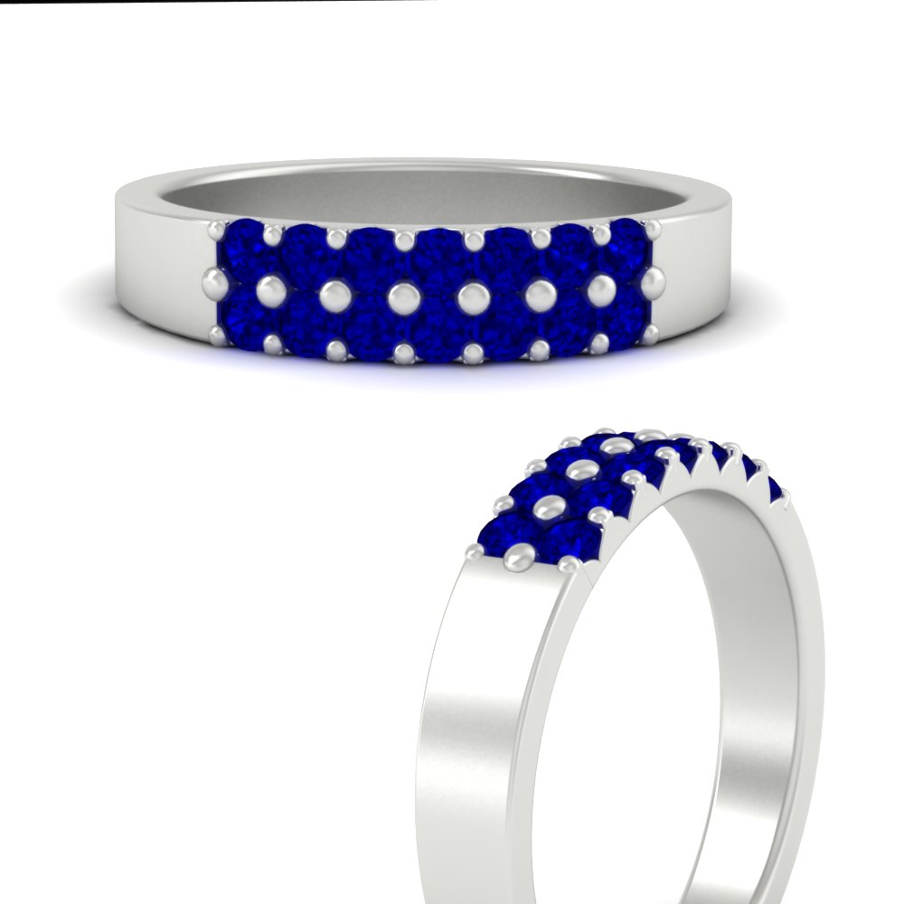 half-carat-two-row-round-sapphire-wedding-band-in-white-gold-FD11382BGSABLANGLE3-0.50CT-NL-WG