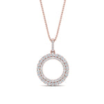 Load image into Gallery viewer, half-ct.-diamond-double-circle-pendant-in-FDPD10761-NL-RG
