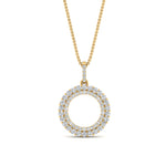 Load image into Gallery viewer, half-ct.-diamond-double-circle-pendant-in-FDPD10761-NL-YG
