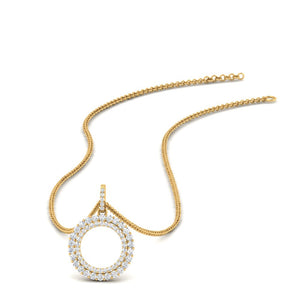 Double Circle Pendant Necklace