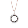 Load image into Gallery viewer, half-ct.-diamond-double-circle-pendant-with-black-diamond-in-FDPD10761-GBLACK-NL-RG