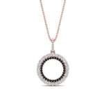 Load image into Gallery viewer, half-ct.-diamond-double-circle-pendant-with-black-diamond-in-FDPD10761-GBLACK-NL-RG
