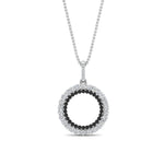 Load image into Gallery viewer, half-ct.-diamond-double-circle-pendant-with-black-diamond-in-FDPD10761-GBLACK-NL-WG
