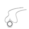 Load image into Gallery viewer, half-ct.-diamond-double-circle-pendant-with-black-diamond-in-FDPD10761-GBLACK-NL-WG