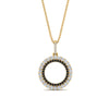 Load image into Gallery viewer, half-ct.-diamond-double-circle-pendant-with-black-diamond-in-FDPD10761-GBLACK-NL-YG