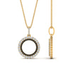 Load image into Gallery viewer, half-ct.-diamond-double-circle-pendant-with-black-diamond-in-FDPD10761-GBLACK-NL-YG