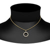 Load image into Gallery viewer, half-ct.-diamond-double-circle-pendant-with-black-diamond-in-FDPD10761-GBLACK-NL-YG