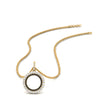 Load image into Gallery viewer, half-ct.-diamond-double-circle-pendant-with-black-diamond-in-FDPD10761-GBLACK-NL-YG