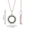 Load image into Gallery viewer, half-ct.-diamond-double-circle-pendant-with-emerald-in-FDPD10761-GEMGR-NL-RG