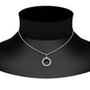 Load image into Gallery viewer, half-ct.-diamond-double-circle-pendant-with-emerald-in-FDPD10761-GEMGR-NL-RG