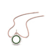 Load image into Gallery viewer, half-ct.-diamond-double-circle-pendant-with-emerald-in-FDPD10761-GEMGR-NL-RG