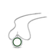 Load image into Gallery viewer, half-ct.-diamond-double-circle-pendant-with-emerald-in-FDPD10761-GEMGR-NL-WG