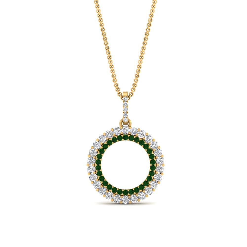 half-ct.-diamond-double-circle-pendant-with-emerald-in-FDPD10761-GEMGR-NL-YG