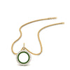 Load image into Gallery viewer, half-ct.-diamond-double-circle-pendant-with-emerald-in-FDPD10761-GEMGR-NL-YG