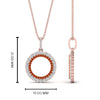 Load image into Gallery viewer, half-ct.-diamond-double-circle-pendant-with-orange-sapphire-in-FDPD10761-GSAOR-NL-RG