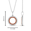 Load image into Gallery viewer, half-ct.-diamond-double-circle-pendant-with-orange-sapphire-in-FDPD10761-GSAOR-NL-WG