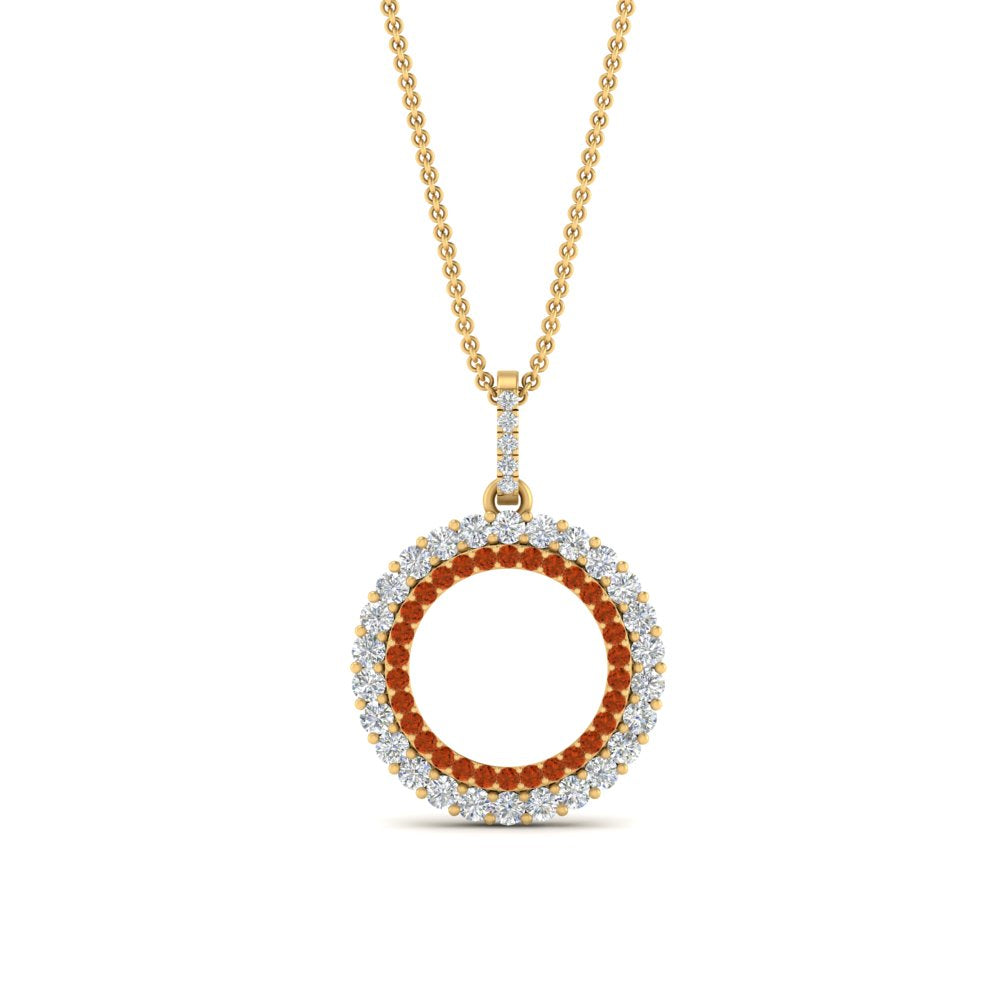 half-ct.-diamond-double-circle-pendant-with-orange-sapphire-in-FDPD10761-GSAOR-NL-YG