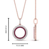 Load image into Gallery viewer, half-ct.-diamond-double-circle-pendant-with-pink-sapphire-in-FDPD10761-GSADRPI-NL-RG