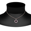 Load image into Gallery viewer, half-ct.-diamond-double-circle-pendant-with-pink-sapphire-in-FDPD10761-GSADRPI-NL-RG