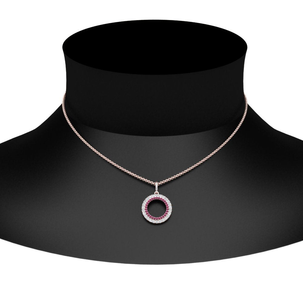 half-ct.-diamond-double-circle-pendant-with-pink-sapphire-in-FDPD10761-GSADRPI-NL-RG