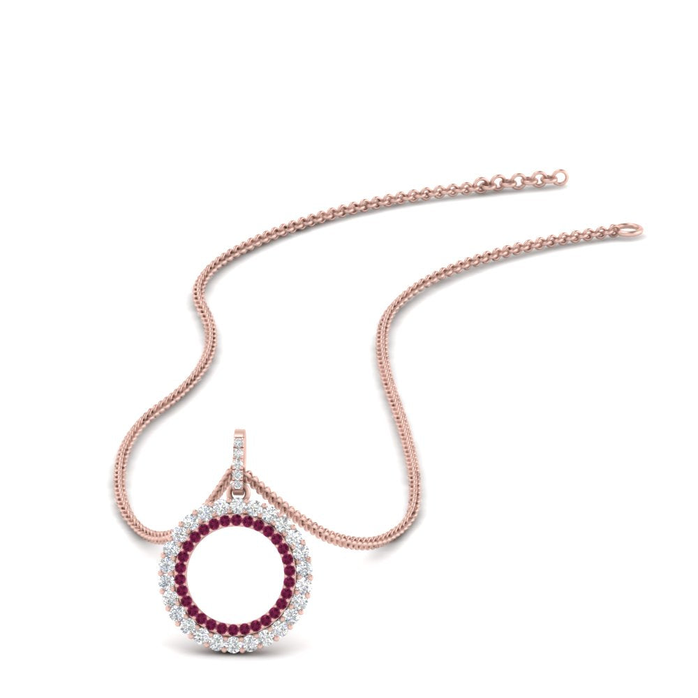 half-ct.-diamond-double-circle-pendant-with-pink-sapphire-in-FDPD10761-GSADRPI-NL-RG