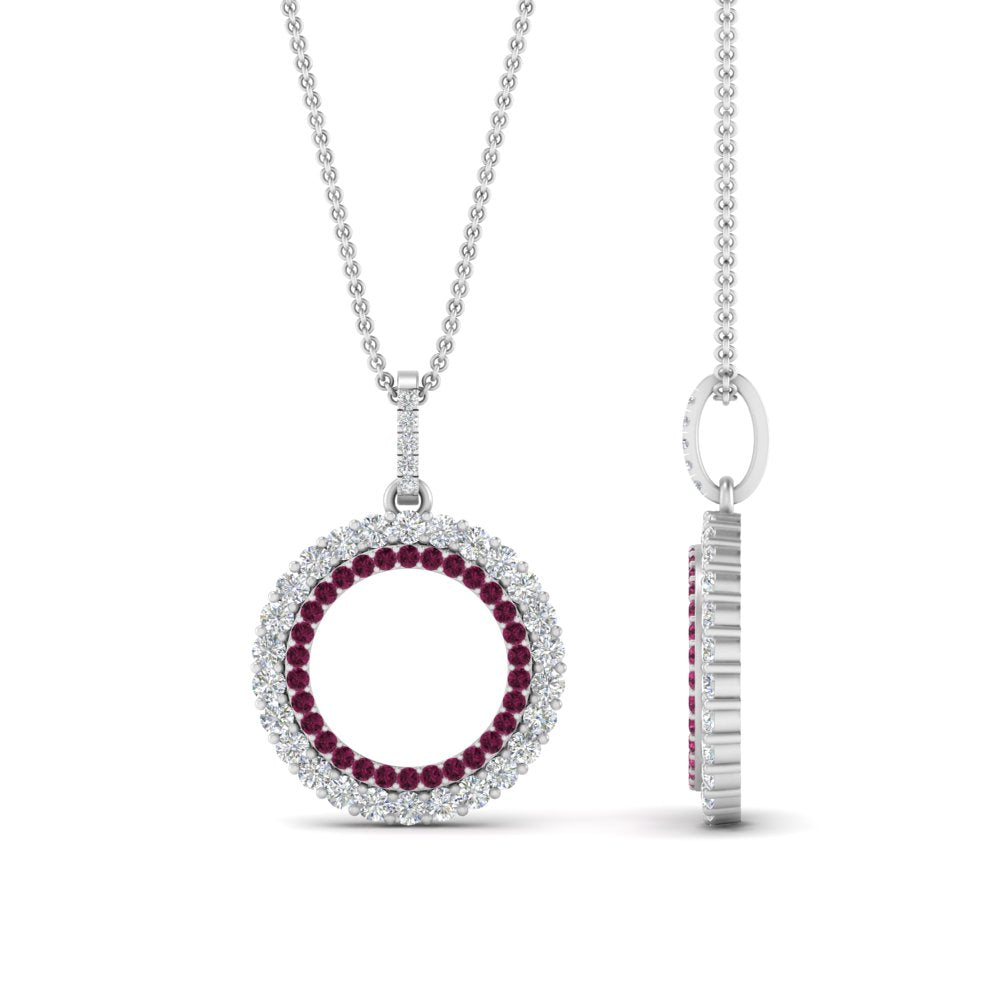 half-ct.-diamond-double-circle-pendant-with-pink-sapphire-in-FDPD10761-GSADRPI-NL-WG