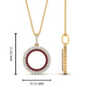 Load image into Gallery viewer, half-ct.-diamond-double-circle-pendant-with-pink-sapphire-in-FDPD10761-GSADRPI-NL-YG