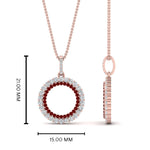 Load image into Gallery viewer, half-ct.-diamond-double-circle-pendant-with-ruby-in-FDPD10761-GRUDR-NL-RG
