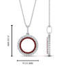 Load image into Gallery viewer, half-ct.-diamond-double-circle-pendant-with-ruby-in-FDPD10761-GRUDR-NL-WG