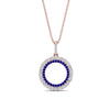 Load image into Gallery viewer, half-ct.-diamond-double-circle-pendant-with-sapphire-in-FDPD10761-GSABL-NL-RG