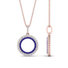 Load image into Gallery viewer, half-ct.-diamond-double-circle-pendant-with-sapphire-in-FDPD10761-GSABL-NL-RG