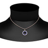 Load image into Gallery viewer, half-ct.-diamond-double-circle-pendant-with-sapphire-in-FDPD10761-GSABL-NL-RG