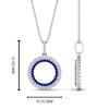 Load image into Gallery viewer, half-ct.-diamond-double-circle-pendant-with-sapphire-in-FDPD10761-GSABL-NL-WG