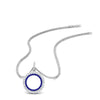 Load image into Gallery viewer, half-ct.-diamond-double-circle-pendant-with-sapphire-in-FDPD10761-GSABL-NL-WG