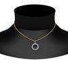 Load image into Gallery viewer, half-ct.-diamond-double-circle-pendant-with-sapphire-in-FDPD10761-GSABL-NL-YG