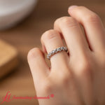 Load image into Gallery viewer, half-eternity-XOXO-wedding-band-white-gold-fd11380hb-model
