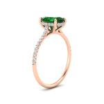 Load image into Gallery viewer, half-eternity-oval-emerald-hidden-halo-ring-with-diamond-in-rose-gold-FD9788OVRGEMGR-NL-RG.jpg
